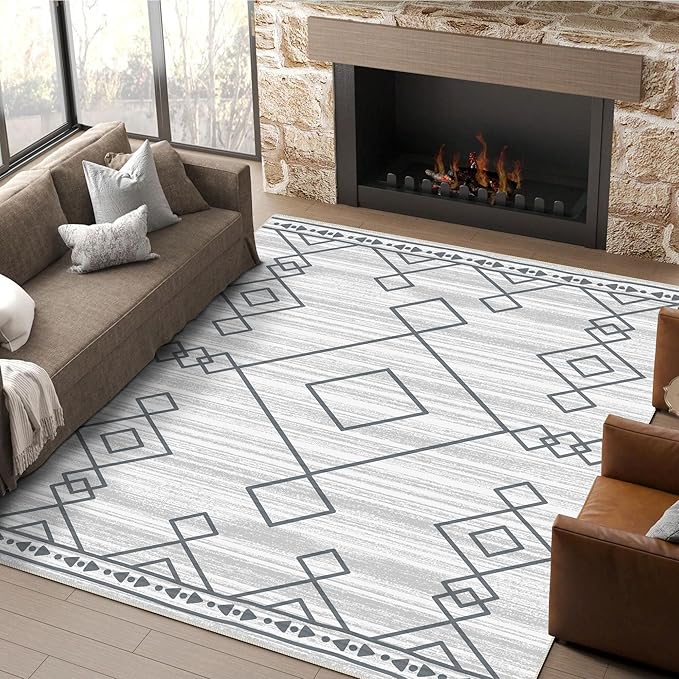 4x6 Rug, Small Area Rug for Living Room, Machine Washable Non-Slip Throw Rug - Image 3