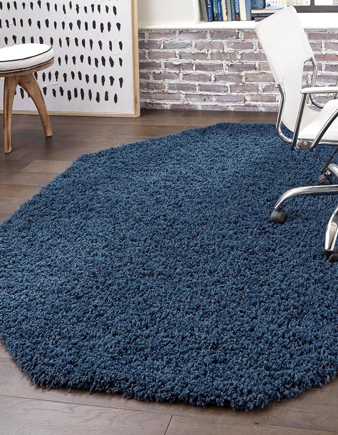 Unique Loom Solid Shag Collection Area Rug - Image 3