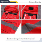 JKSafety 9 Pockets High Visibility Zipper Front Safety Vest - Image 4