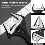 DURATECH 10-Inch Adjustable Wrench, Wide Jaw Opening Black Oxide Finish - Image 5
