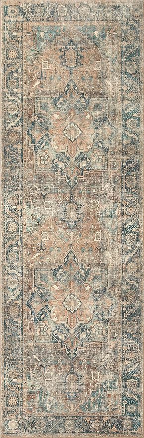 Loloi Margot Collection MAT-02 Terracotta/Lagoon 5'-0" x 7'-6" Area Rug feat. - Image 8