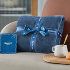 Bedsure GentleSoft Fleece Blanket Twin Size Mineral Blue - Image 7