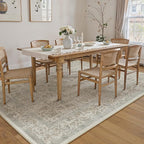 Taupe Area Rug 8x10 Machine Washable Large Vintage Living Room Distressed Non - Image 6