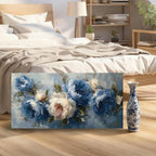 JuhaiArt Peony Floral Wall Art Bedroom Blue Wall Decor White Wall Picture - Image 8