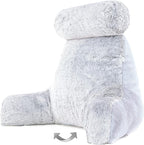 Husband Pillow Medium Rare Baby Arctic Grey Wolf Backrest, 2-Tone Reversible by HusbandPillow