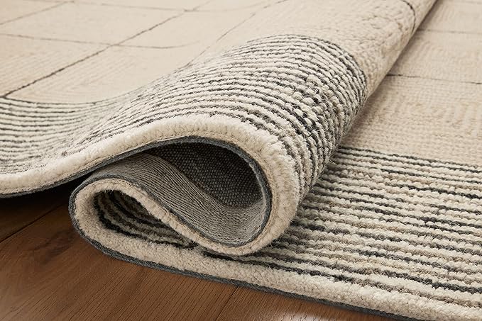 Loloi Chris Loves Julia Francis Collection FRA-02 Cream/Black 2'-6" x 9'-9" - Image 10