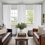 Snow White Pleated Linen Blackout Curtains 84 Inches Long - Image 9