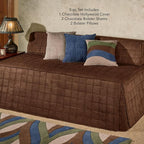 Camden Luxury Bedding | Neutral Chocolate Brown Color | Fitted Hollywood Daybed - Image 2