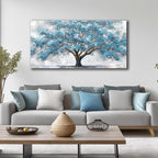JuhaiArt Tree Wall Decor Teal Wall Art - Image 3