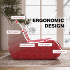 Bean Bag Chair, Loveseat Fireside Chair Bean Bag Sofa Large Bean Bag Chair - Image 5