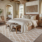 Beige 8x10 Area Rug Moroccan Shag Living Room Washable Carpet Soft Non Shedding - Image 4