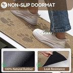 Door Mat Indoor Entrance 31"x47", 0.16" Thin Paw Print Low Pile Doormat - Image 5