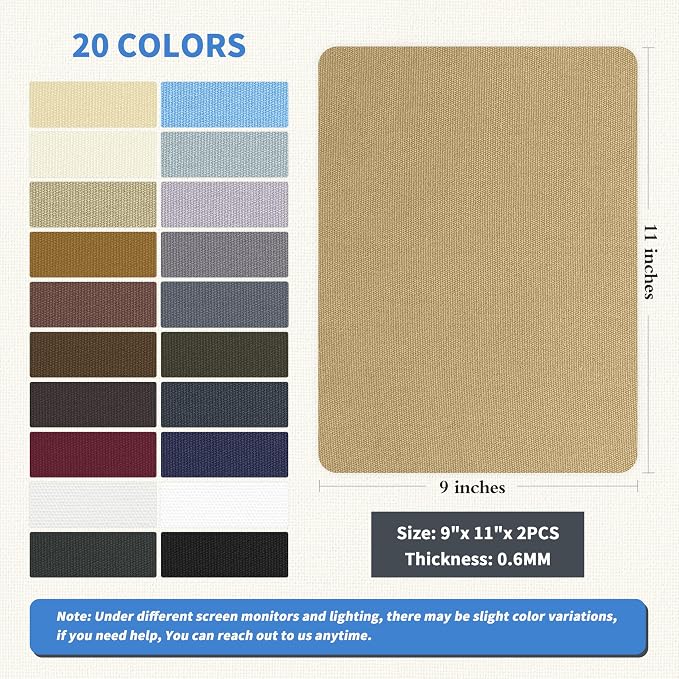 KING MOUNTAIN Canvas Repair Patch 9 x11 Inch 2 Pcs Self-Adhesive Waterproof - Image 2