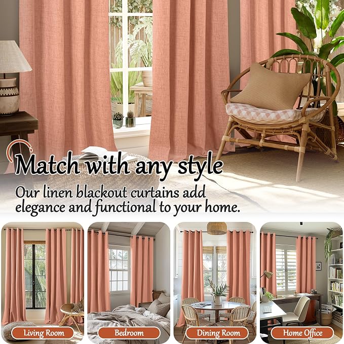 Linen Blackout Curtains 72 Inch Long - Image 7