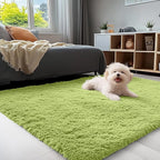 OLANLY 3x5 Machine Washable Small Bedside Rug, Soft Fluffy Shaggy Rugs by OLANLY