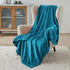 Bedsure Teal Blue Fleece Blanket 50x70 Blanket by BEDSURE