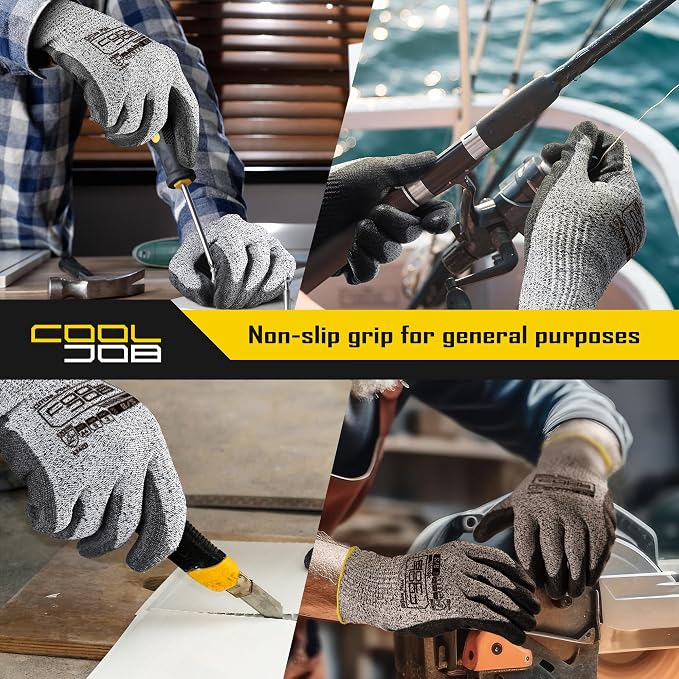 COOLJOB 12/120 Pairs Cut Resistant Safety Work Gloves - Image 4