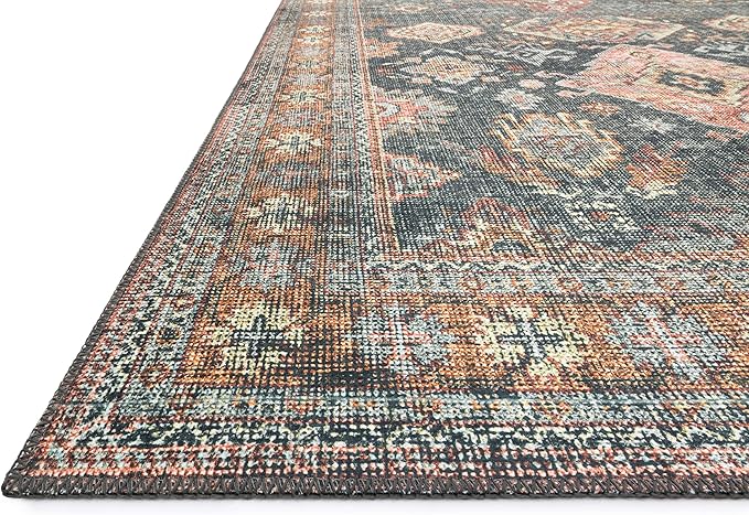 Loloi Skye Collection SKY-10 Sea/Rust 6'-0" x 9'-0" Area Rug - Image 4