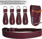 Heavy Duty 19 Pocket Leather Tool Belt Multipurpose Pockets Work Organizer - Image 3