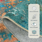 Lahome Modern Abstract Area Rugs 9x12 Living Room Rug, Washable Rugs - Image 4