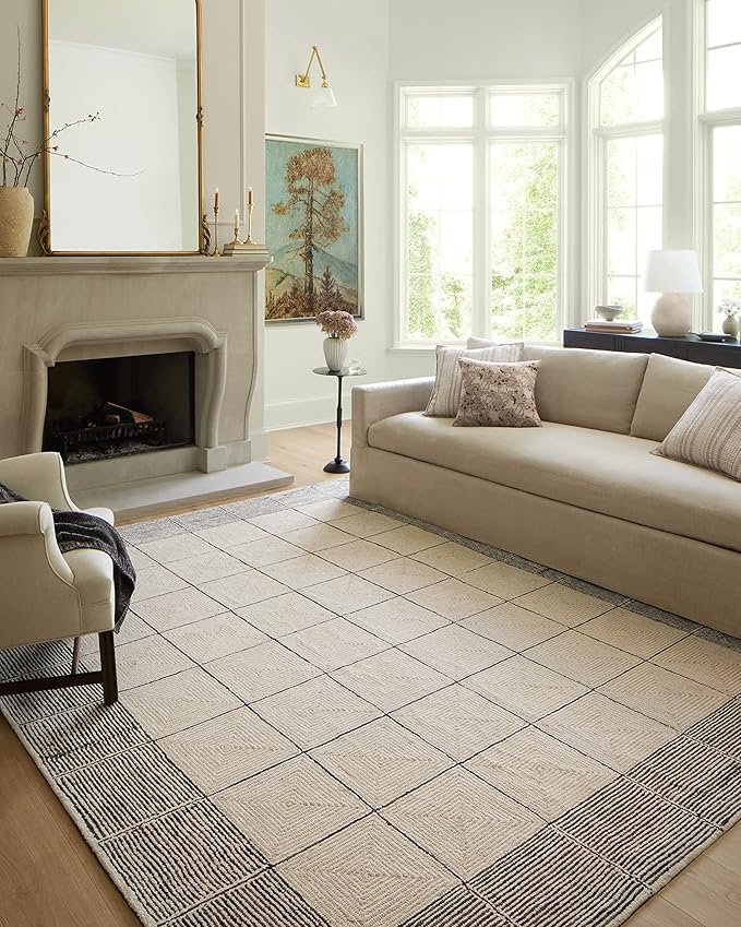 Loloi Chris Loves Julia Francis Collection FRA-02 Cream/Black 2'-6" x 9'-9" by Loloi
