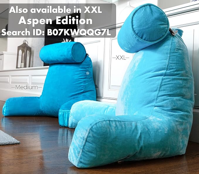 Husband Pillow Medium Aspen Edition Rodeo Blue, Sit Up Reading & Bed Rest - Image 6