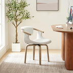 Art Leon Desk Chair No Wheels, Mid Century Modern Swivel Accent Chair, Boucle - Image 8