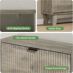 Shoe Cabinet with 6 Flip Drawers, Hidden Slim Wooden Shoe Rack Cabinet - Image 4