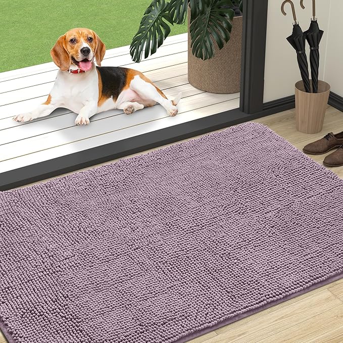 OLANLY Dog Door Mat for Muddy Paws 47x32, Absorbs Moisture and Dirt, Absorbent by OLANLY