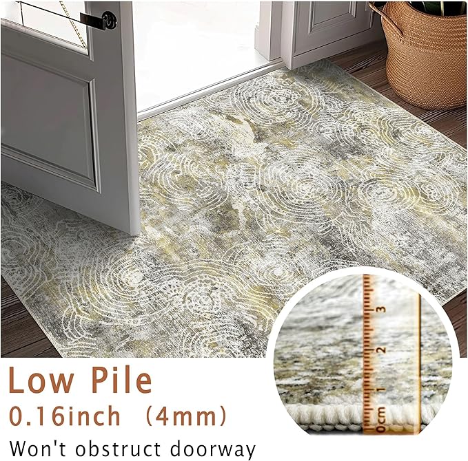 4x6 Rug, Small Area Rug for Living Room, Machine Washable Non-Slip Throw Rug - Image 6