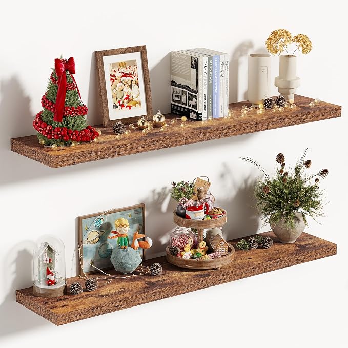 Vivelove 10 Inch Deep Floating Shelves 36 inch Long, 36 x 10 Wide Wall Shelves by VIVELOVE