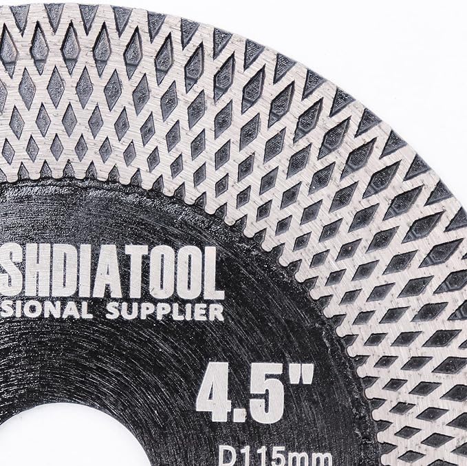 SHDIATOOL 2Pcs Porcelain Tile Diamond Saw Blades Diameter 4.5 Inches x 7/8 inch - Image 2