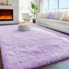 PAGISOFE Fluffy Soft Purple Rug 5' x 7' Rug, Shaggy Rugs by PAGISOFE