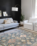 Loloi Skye Collection SKY-10 Sea/Rust 6'-0" x 9'-0" Area Rug by Loloi