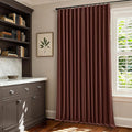 Chestnut Brown Linen Pinch Pleated Blackout Curtains 108 Inches Long by Twodrapes