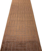 12 ft Long Brown Hallway Kitchen Runner Rug Non-Slip Washable, Custom Size - Image 3