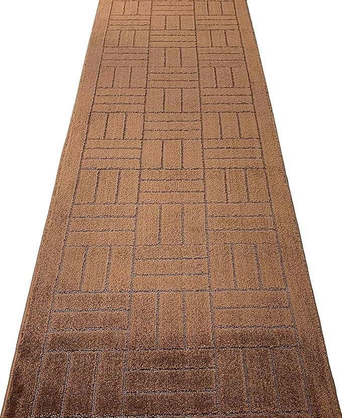 15 ft Extra Long Brown Hallway Kitchen Runner Rug Non-Slip Washable, Custom - Image 3