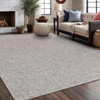 Easy Jute Rug 8x10 Indoor Outdoor Natural Rugs Solid Fiber Rug Woven Area Rug by LenaRug