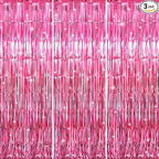 GOER 3.2 ft x 8.2 ft Metallic Tinsel Foil Fringe Curtains Party Photo Backdrop by GOER
