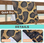 Snake Skin Pattern Beach Towel Oversized 36" x 72", Thin Lightweight Sand Free - Image 4