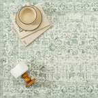 Sage Green Area Rug 5x7 Living Room Washable Carpet Vintage Distressed Non Slip - Image 6