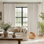 Pinch Pleated Blackout 102 Inch Curtains 70 Inch Wide Linen Dual Layer - Image 8