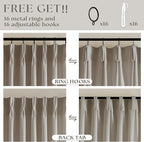 Taupe Burlywood Pinch Pleated Linen Curtains 96 Inches Long - Image 5