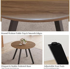 34.6'' Dining Table and Chairs for 2, Mid Century Modern Round Table Set - Image 3