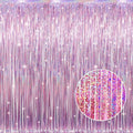 GOER 3.2 ft x 8.2 ft Metallic Tinsel Foil Fringe Curtains Party Photo Backdrop by GOER
