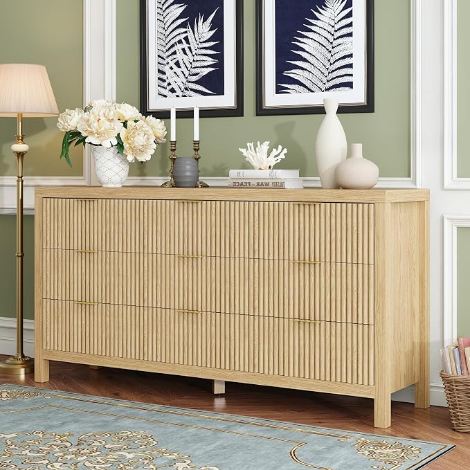 ZXSHD 9 Drawers, Modern Large Chest Mid Century Modern Dresser TV Stand - Image 5