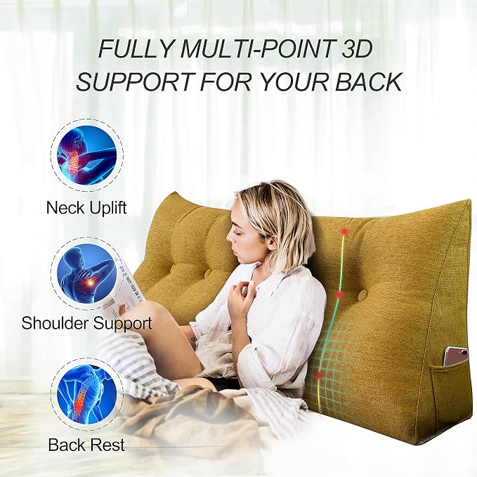 homecozy Wedge Headboard Pillow Dorm Room Reading Pillow Back Support - Image 2