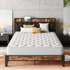 LIKIMIO Full XL Bed Frame, Storage Headboard by LIKIMIO
