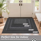 BEQHAUSE Indoor Door Mat 20" x 32", Dirt Trapper Door Mats Non-Slip Entryway - Image 2