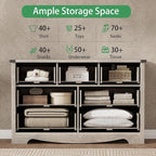 Dresser for Bedroom with 7 Drawers, Wood Dresser TV Stand, Wooden Closet - Image 4